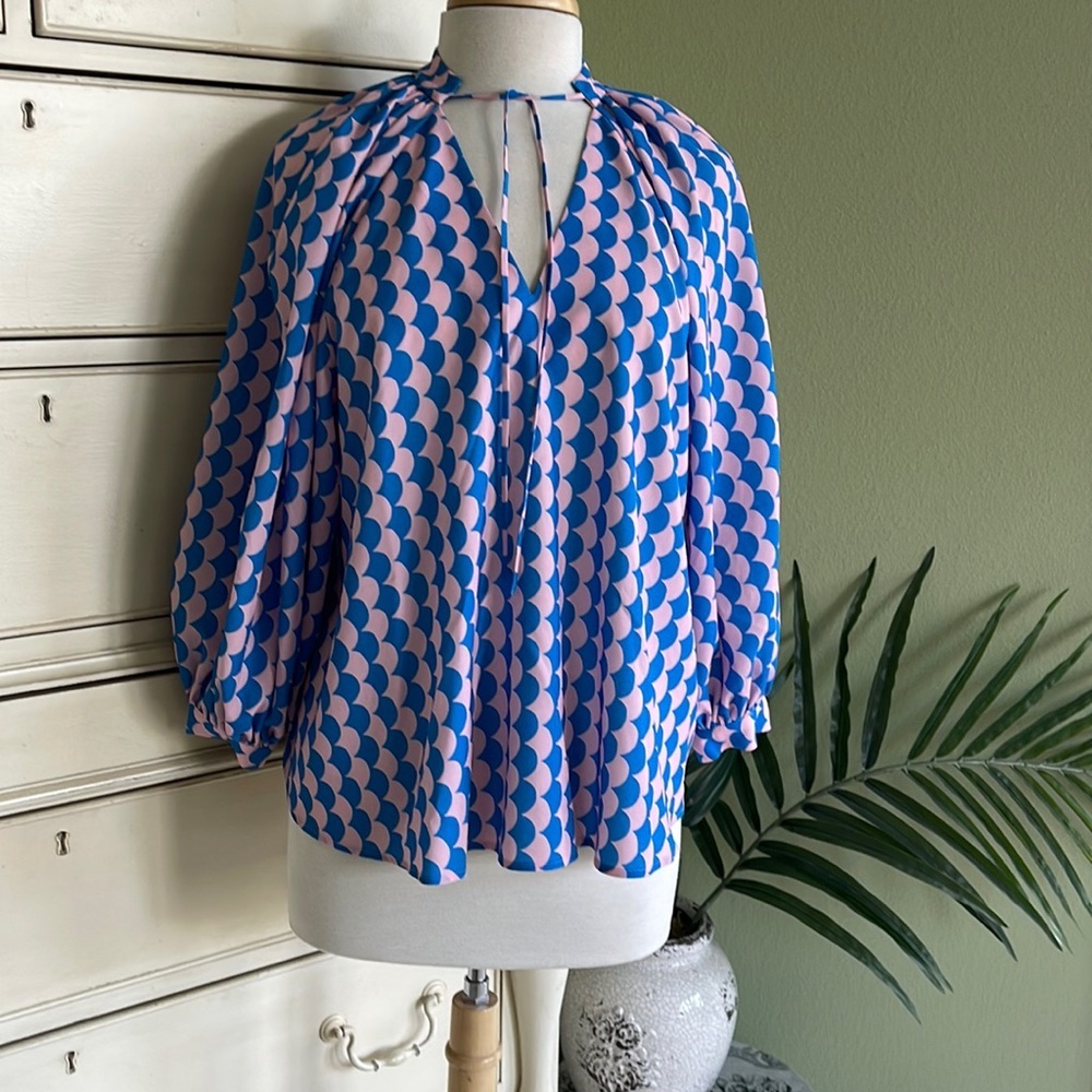 RHODE Addie Printed Blouse Size S